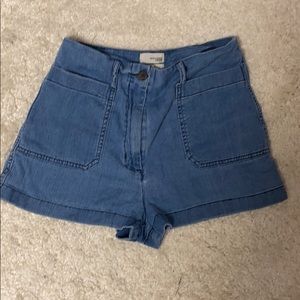 Wilfred 11” high rise Denim Chambray Shorts